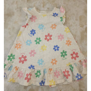 Baby Girl Garanimals Cream Multicolor Floral Casual Dress 12 Months